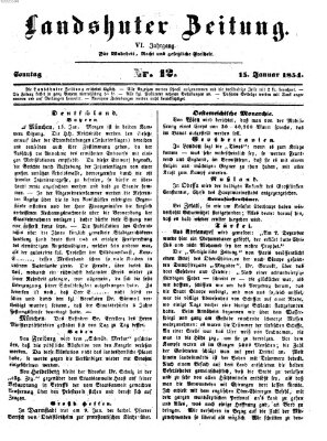 Landshuter Zeitung Sonntag 15. Januar 1854