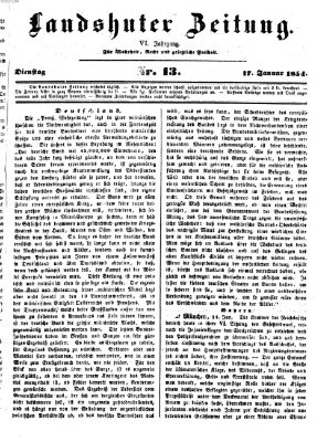 Landshuter Zeitung Dienstag 17. Januar 1854