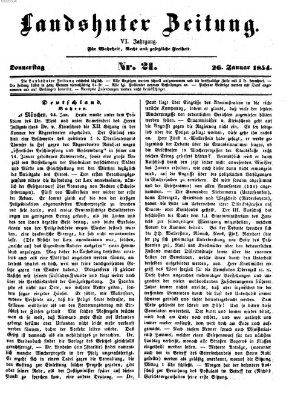 Landshuter Zeitung Donnerstag 26. Januar 1854