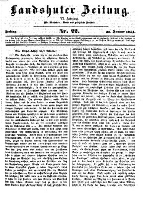 Landshuter Zeitung Freitag 27. Januar 1854