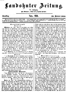 Landshuter Zeitung Samstag 28. Januar 1854