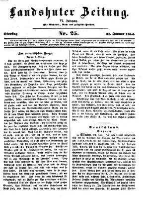 Landshuter Zeitung Dienstag 31. Januar 1854