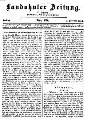 Landshuter Zeitung Samstag 4. Februar 1854