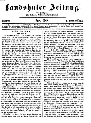 Landshuter Zeitung Dienstag 7. Februar 1854