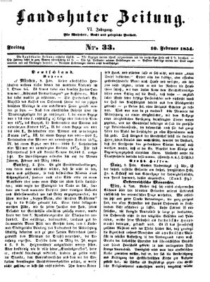 Landshuter Zeitung Freitag 10. Februar 1854