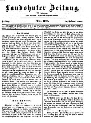 Landshuter Zeitung Freitag 17. Februar 1854