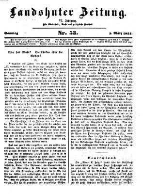 Landshuter Zeitung Sonntag 5. März 1854