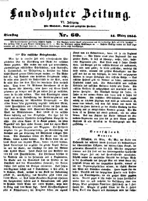 Landshuter Zeitung Dienstag 14. März 1854