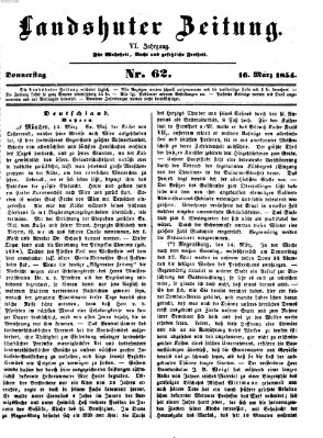 Landshuter Zeitung Donnerstag 16. März 1854