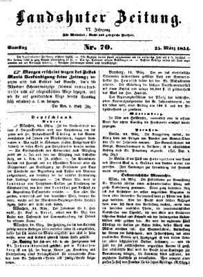 Landshuter Zeitung Samstag 25. März 1854