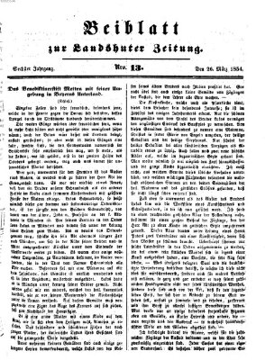 Landshuter Zeitung Sonntag 26. März 1854