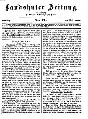 Landshuter Zeitung Dienstag 28. März 1854