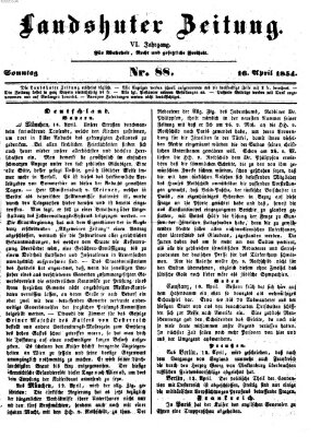 Landshuter Zeitung Sonntag 16. April 1854