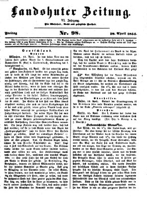 Landshuter Zeitung Freitag 28. April 1854