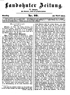 Landshuter Zeitung Samstag 29. April 1854