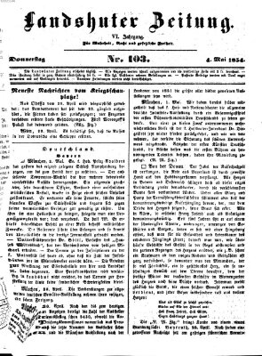 Landshuter Zeitung Donnerstag 4. Mai 1854