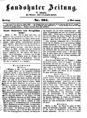 Landshuter Zeitung Freitag 5. Mai 1854