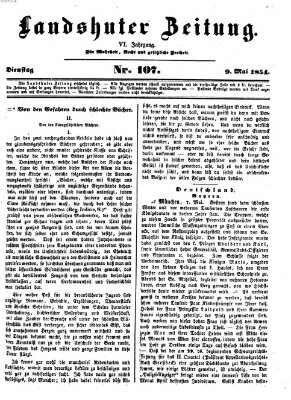 Landshuter Zeitung Dienstag 9. Mai 1854