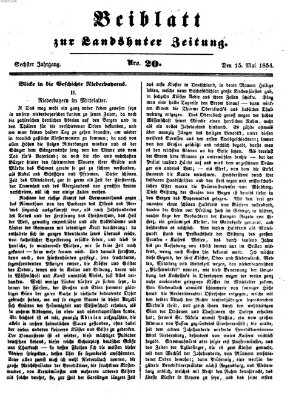 Landshuter Zeitung Montag 15. Mai 1854