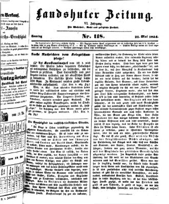 Landshuter Zeitung Sonntag 21. Mai 1854