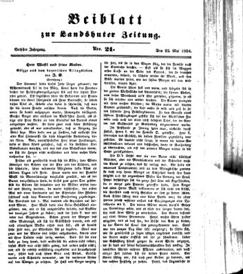 Landshuter Zeitung Montag 22. Mai 1854