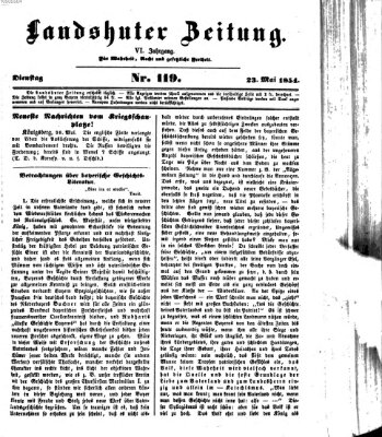 Landshuter Zeitung Dienstag 23. Mai 1854