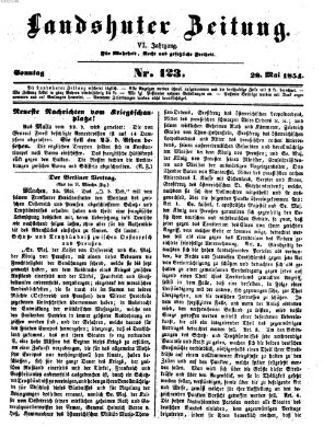 Landshuter Zeitung Sonntag 28. Mai 1854