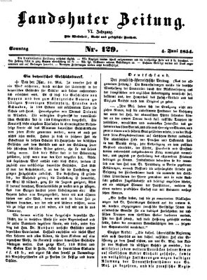 Landshuter Zeitung Sonntag 4. Juni 1854