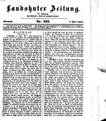 Landshuter Zeitung Mittwoch 7. Juni 1854