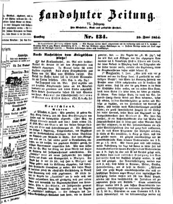 Landshuter Zeitung Samstag 10. Juni 1854