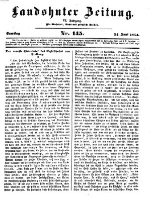 Landshuter Zeitung Samstag 24. Juni 1854