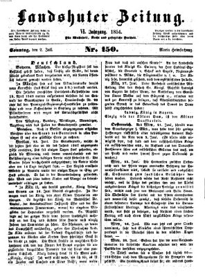 Landshuter Zeitung Sonntag 2. Juli 1854