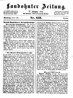 Landshuter Zeitung Sonntag 9. Juli 1854