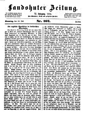 Landshuter Zeitung Sonntag 16. Juli 1854