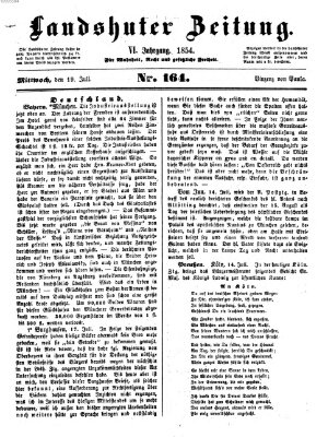 Landshuter Zeitung Mittwoch 19. Juli 1854