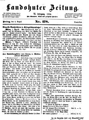 Landshuter Zeitung Freitag 4. August 1854