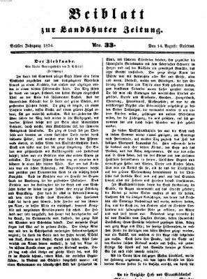 Landshuter Zeitung Montag 14. August 1854