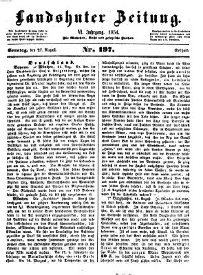 Landshuter Zeitung Sonntag 27. August 1854