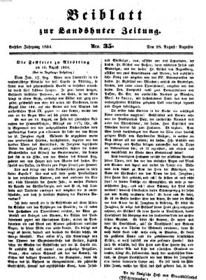 Landshuter Zeitung Montag 28. August 1854