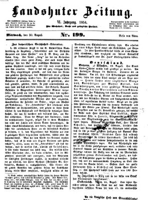 Landshuter Zeitung Mittwoch 30. August 1854