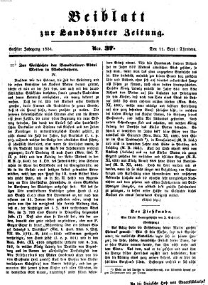 Landshuter Zeitung Montag 11. September 1854