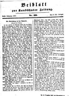 Landshuter Zeitung Montag 2. Oktober 1854