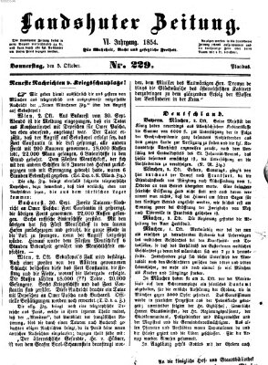 Landshuter Zeitung Donnerstag 5. Oktober 1854