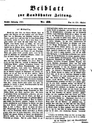 Landshuter Zeitung Montag 16. Oktober 1854