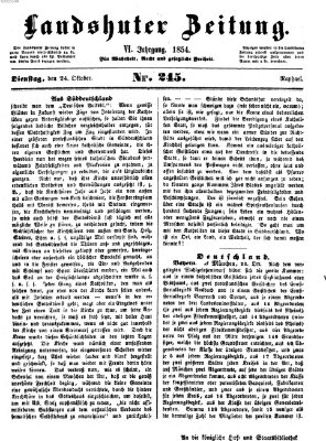 Landshuter Zeitung Dienstag 24. Oktober 1854