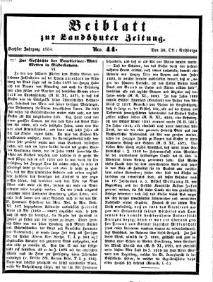 Landshuter Zeitung Montag 30. Oktober 1854