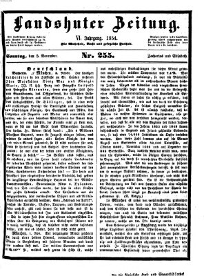 Landshuter Zeitung Sonntag 5. November 1854