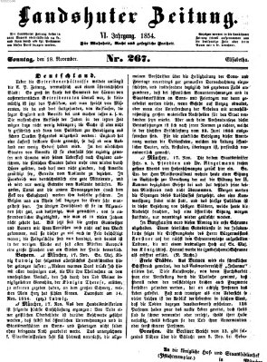 Landshuter Zeitung Sonntag 19. November 1854