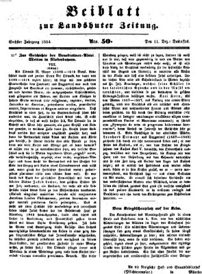 Landshuter Zeitung Montag 11. Dezember 1854