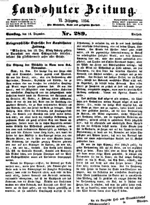 Landshuter Zeitung Samstag 16. Dezember 1854